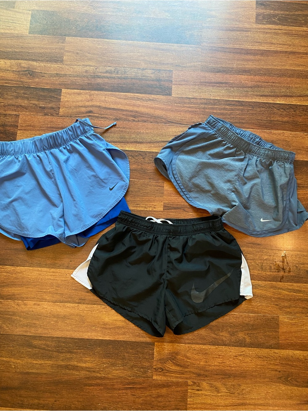 Nike Running Shorts Set - Black, Light Blue, Heather Blue